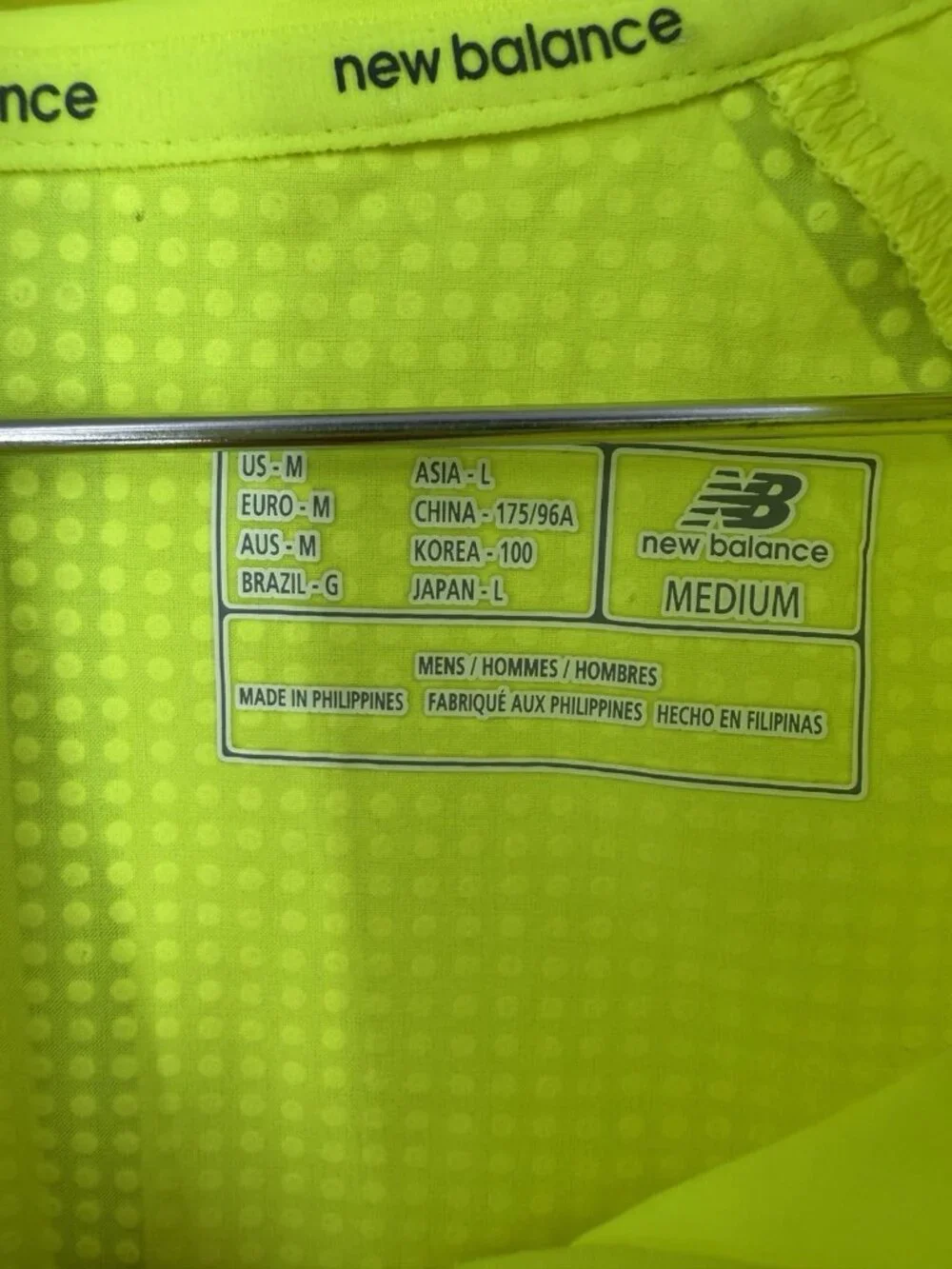 Men’s New Balance Beacon High Vis Running Jacket Yellow Size Medium